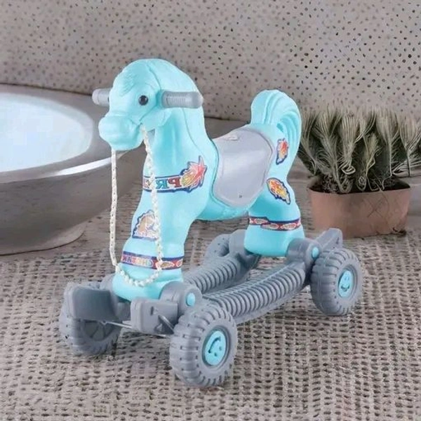 Horse Toys for Kids 1-3yrs / 2 in 1 Baby Horse Rider with Rocker / Horse Rider for Kids - Gray