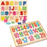 Learning Preschool Early Educational Development Jigsaw Bundle Shape Toys and Games Combo Packof2 Alphabet Puzzles Educational Learning ABC and 0to20 Letters Puzzle Board
