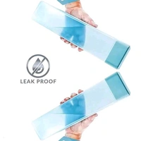 Frosty Plastic Food Grade Fridge Square Water Bottle Gift Set(6 pieces, 1L,Assorted)