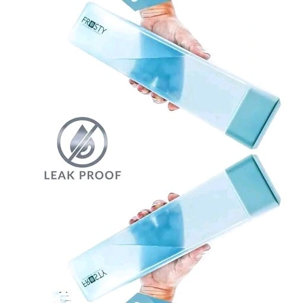 AQUA Frosty Plastic Food Grade Fridge Square Water Bottle Gift Set(6 pieces, 1L,Assorted) | 950 milliliter