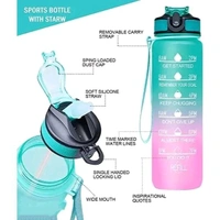 Indigo Water Bottle - 800ml Motivational Time Marker, LeakproofDurable BPA-Free Non-Toxic Sipper Water Bottle for Office, Gym & School (800 ml, Pack of 1, Multicolor)