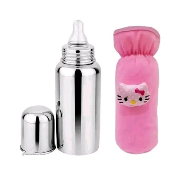 RRR Communications Baby Feeding Bottle Stainless Steel for Kids Steel Feeding Bottle for Milk.Zero Percent Plastic No Leakage with Internal(pack of two item)