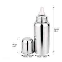 RRR Communications Baby Feeding Bottle Stainless Steel for Kids Steel Feeding Bottle for Milk.Zero Percent Plastic No Leakage with Internal(pack of two item)