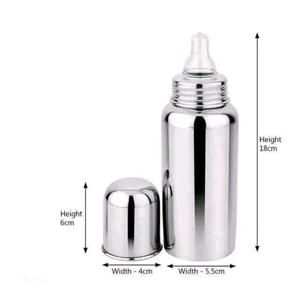 RRR Communications Baby Feeding Bottle Stainless Steel for Kids Steel Feeding Bottle for Milk.Zero Percent Plastic No Leakage with Internal(pack of two item)