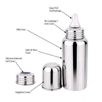 RRR Communications Baby Feeding Bottle Stainless Steel for Kids Steel Feeding Bottle for Milk.Zero Percent Plastic No Leakage with Internal(pack of two item)