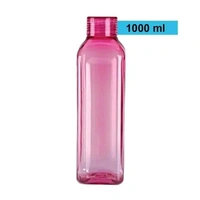 Plastic Water Bottle Ideal for Home, Office, Sports, School, Restaurant, Travelling, Gym, Yoga non Toxic Checkered Pattern Fridge Water Bottle (1000 ML) (SET OF 3 )