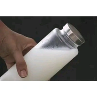 CROCO JAR H2O Glass Fridge Water Bottle with STEEL CAP,  Clear 500 ML 4 PCS WITH STEEL CAP