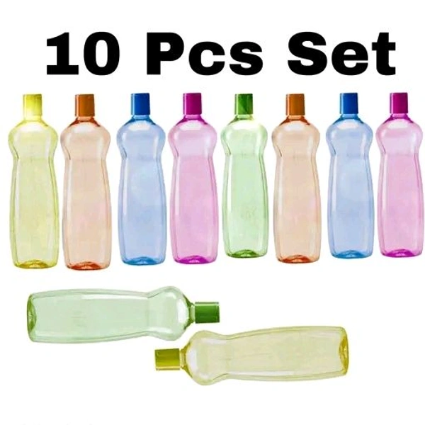 Buy BPA-Free 1000ml Premium Plastic Water Bottles - 10-Pack, Multi-Color - Perfect for Home, Travel, Gym, and School