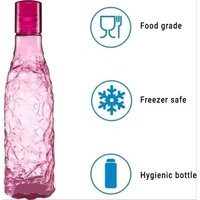 6 Pcs Fridge Water bottles, set of 6, 1 liter, bottles for fridge Transparent Ideal for kitchen, Office, Sports, School, Travelling, Gym water bottle with Leak Proof cap, Combo Pack, Kids water bottle, (PACK OF 6, Multicolor)