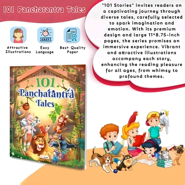 101 Panchatantra Tales book for kids (Ages 3-12) (Paperback) : Panchatantra story book, Kids story book, Learning book for kids, Educational story book. - Ages 3-12
