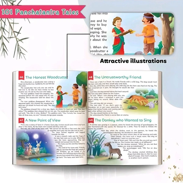 101 Panchatantra Tales book for kids (Ages 3-12) (Paperback) : Panchatantra story book, Kids story book, Learning book for kids, Educational story book. - Ages 3-12