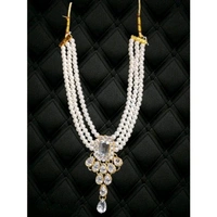 The Stunning Rock combo necklace set with earrings and maang tika