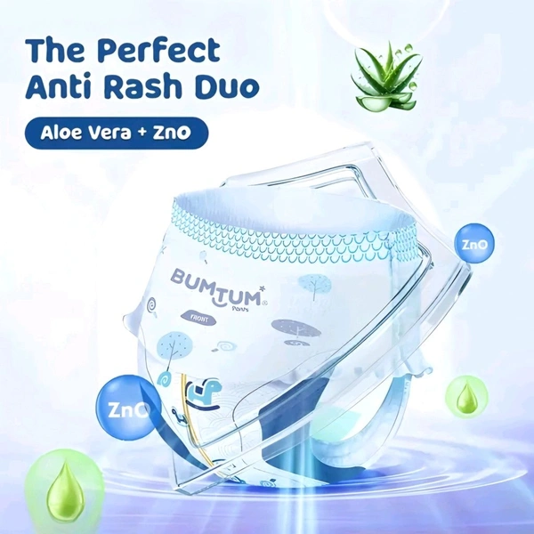 BUMTUM Baby Diaper Pants with Double Leakage Protection - 9 to 14 Kg (62 Count, Large, Pack of 1) - L, 9 to 14 Kg