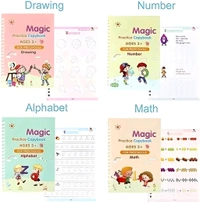 Sank Magic Practice Copybook (4 BOOK + 10 REFILL+ 1 pen +1 Grip) for kids (Multicolor) - Multiple, Free, Reading Age: 2 - 5 Years