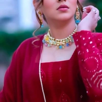 Designer Anarkali Dress - M, Guardsman Red