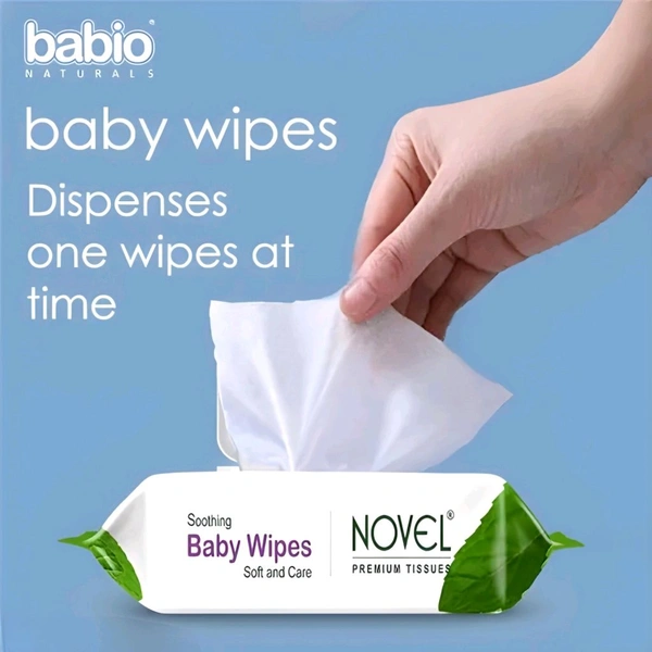 Novel Baby Wipes 72 Sheets pack of 3 with Lid