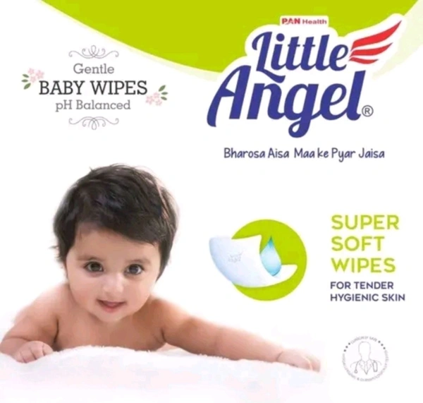 Little Angel SoftCare Baby Wipes, 360 ct, Aloe & Vitamin E, Lid Pack, 5 Packs, 72 Ct/Pack.