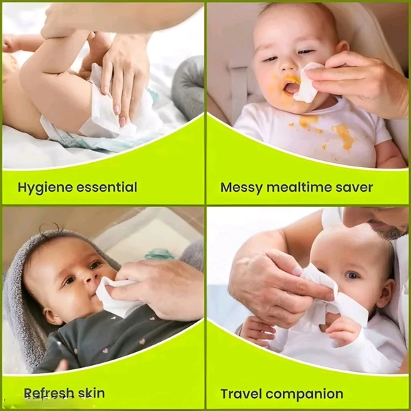 Little Angel SoftCare Baby Wipes, 360 ct, Aloe & Vitamin E, Lid Pack, 5 Packs, 72 Ct/Pack.