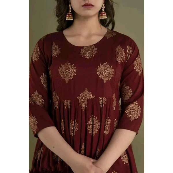 Women's stylish maternity kurti - Maroon, L