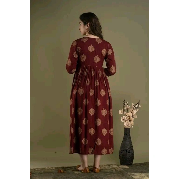 Women's stylish maternity kurti - Maroon, L