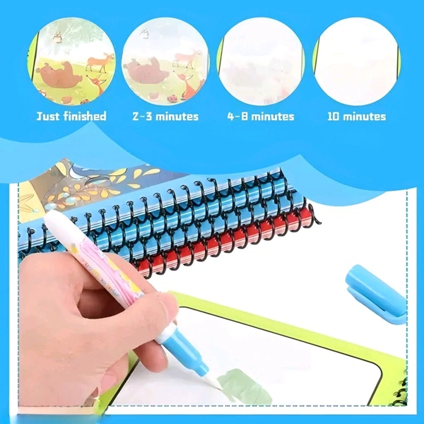 Reusable Magic Water Coloring Book Set - Pack of 4
