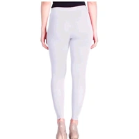 Women's Full Length Cotton Leggings - White, M