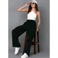 Black Baggy Cargo Parachute Pents - Black, M