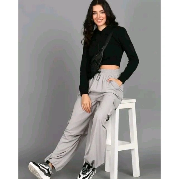 New Trendy Parachute pent - Light Gray, XXL