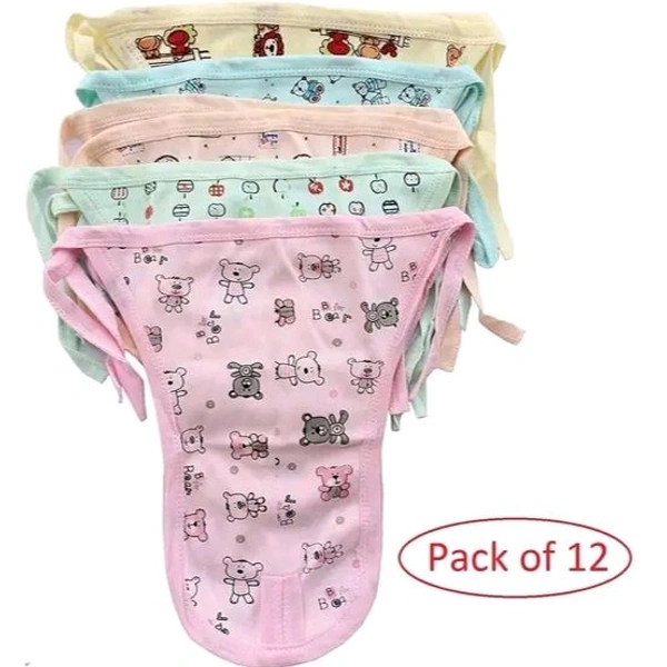 New born Baby Nappy (Langot), 12Pcs, Hosiery Soft Cloth Material, ( Multicolor ) for 0-6 month