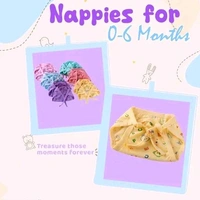 New born Baby Nappy (Langot), 12Pcs, Hosiery Soft Cloth Material, ( Multicolor ) for 0-6 month