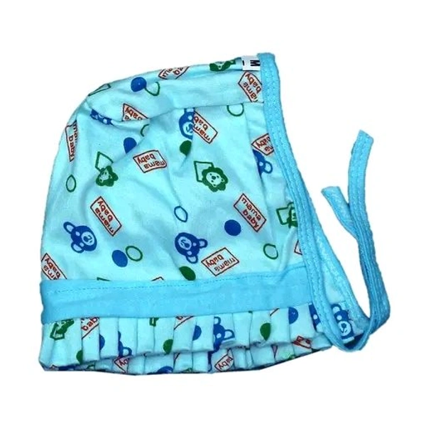 One time use best Baby Boy and Baby Girl soft Hosiery Cotton Caps Gift Set for New Born, Infant, toddler Boy's & Girl's Kids Cap Set Pack of 4 (Random Print) - 0-3 Month