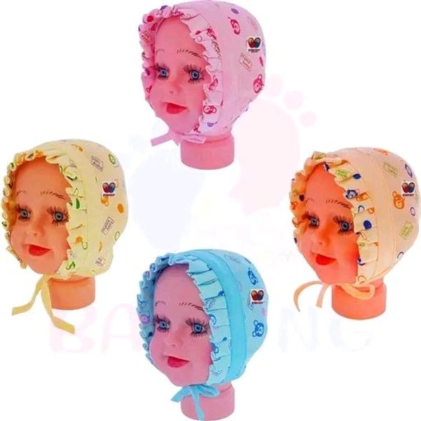 BABKING Baby Care Combo Pack Of Zhabla (Vest) (4 Pieces), Mittens (Hand and Leg - 4 Pair), Nappy (Langot) (12 Pieces), Cap (4 Pieces), Hosiery Soft Cloth Material, 0-12 Months - 0-6 Month