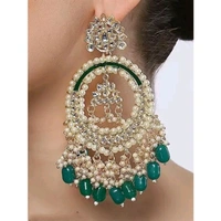 Fashion Latest Stylish Traditional Kundan Chandbali Earrings for Women and Girls