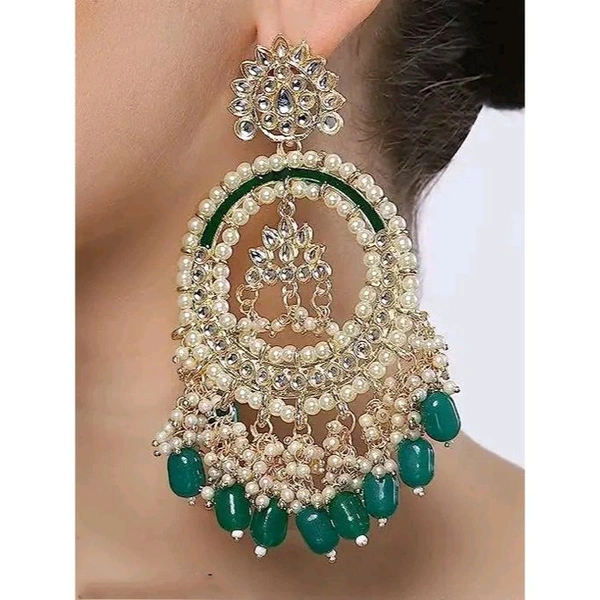 Fashion Latest Stylish Traditional Kundan Chandbali Earrings for Women and Girls