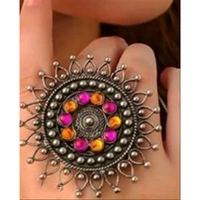 Beautiful Oxidized Earrings with Ring