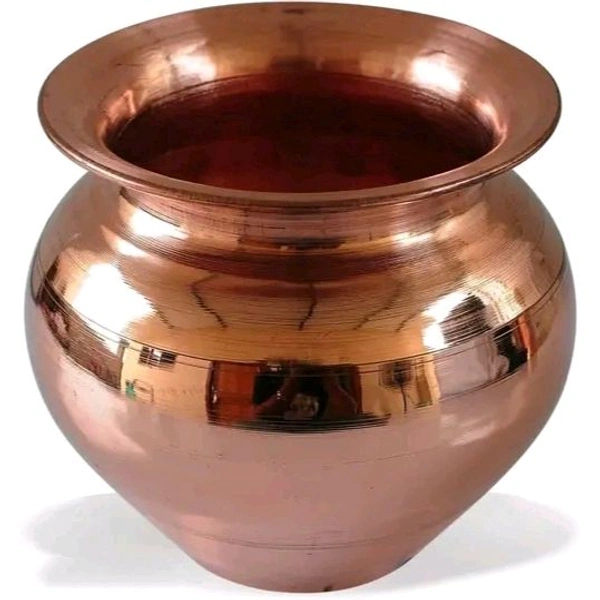 Handmade Pure Copper Kalash Lota Medium Sized Copper Kalash