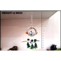 Artificial Hanging Birds with Hanging Nest Showpiece With Birds for Home/Office/Kitchen Pack of 02 Decorative Hanging Nest