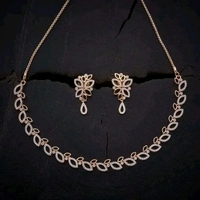 CZ STONE NECKLACE WITH EARRING WOMAN JEWELLY SET