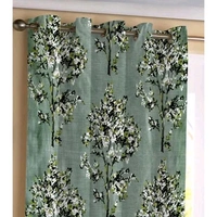 PRAFULL MILLAURE Polyester Full Tree Abstract Room Darkening SingleCurtain for Door, Window,7 Feet, 5 Feet (Green, Pack 1)