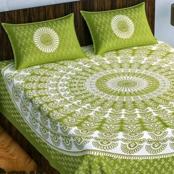 Cozy Style Cotton Double Bedsheet Set with 2 Pillow Covers