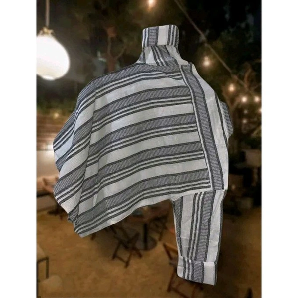 Natural Jute Cotton Shirt for Men – White - White, XXL