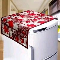 Crosmo Combo of 1 Fridge top Cover 3 Fridge mats and 1 Handle Cover.(Pack of 5)