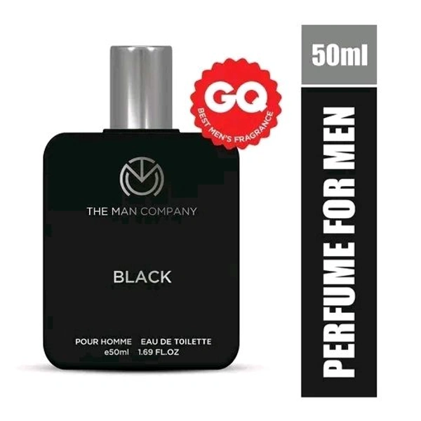 The Man Company Black EDT Perfume For Men - 50ml | Premium Long Lasting Fragrance Spray | Perfume For Men