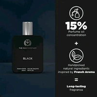 The Man Company Black EDT Perfume For Men - 50ml | Premium Long Lasting Fragrance Spray | Perfume For Men
