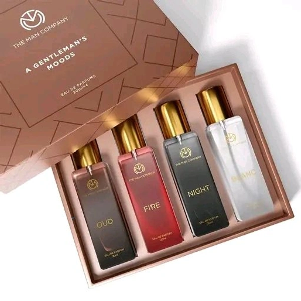 The Man Company Perfume Gift Set for Men 4*20ml - A Gentleman’s Moods | Premium Long-Lasting Perfume Body Spray for Gifting
