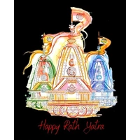 Latest Happy Rath Yatra Printed T-Shirt | Odisha Festival Graphic Tee | Cotton Casual Wear for Boys - White, XXS