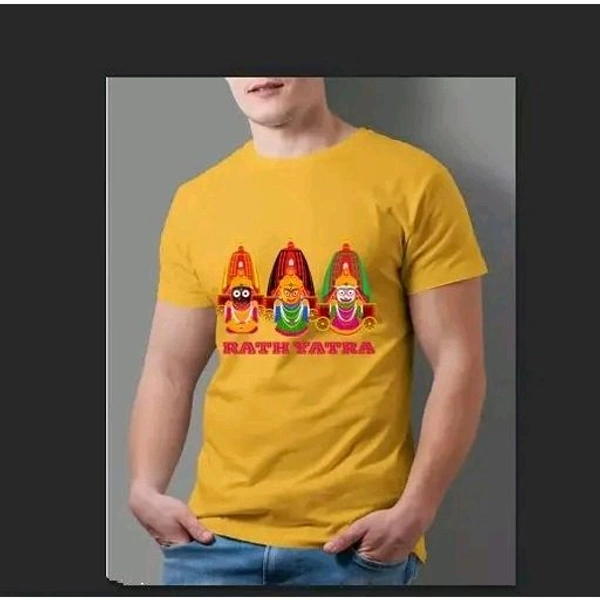Rath yatra  t shirt with yello colur - Yellow, S