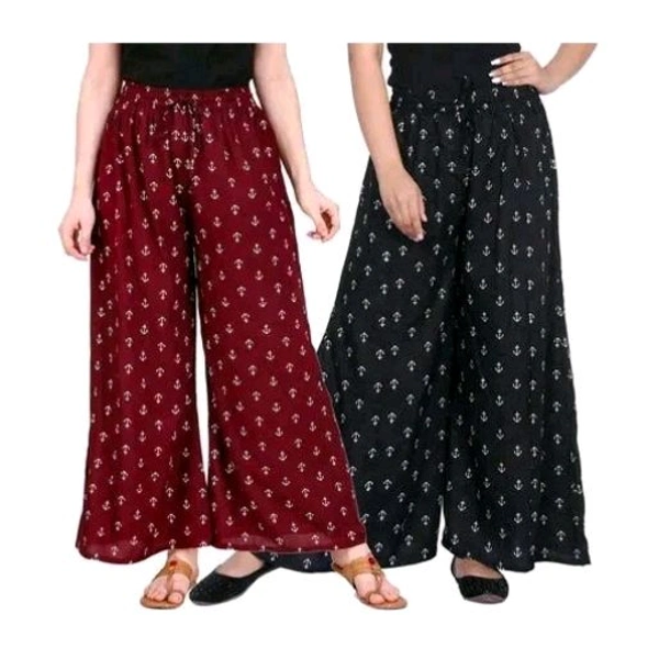 Women’s Printed Palazzo | Soft Rayon Fabric | Ethnic & Casual Wear | Comfortable & Stylish. Printed Palazzo for Women  Rayon Palazzo Pants  Ethnic & Casual Palazzo  Stylish Palazzo for Daily Wear  Palazzo with Elastic Waistband  Floral Print Palazzo  Comfortable & Trendy Palazzo - 30