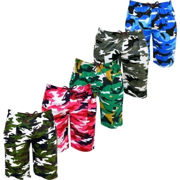 Boys Multicolor Cotton Shorts & Capris Pack Of 5 - 8-9 Year