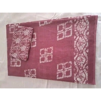 Nayka Pink Pure Cotton Saree with Unstitched 0.80m Blouse | Soft & Breathable Fabric - Pink